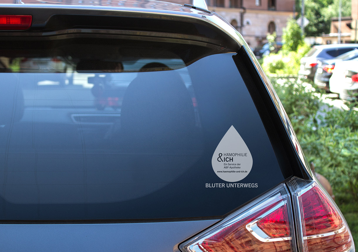 Notfall-Aufkleber bei Hämophilie